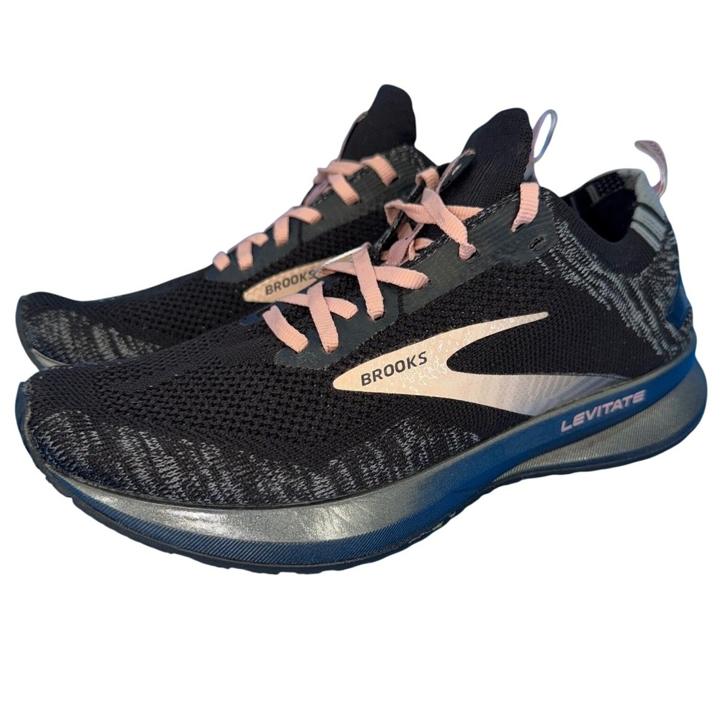 Brooks Levitate 4 1203351B041 Women's Running Shoes Black Pink Size 7.5 Medium B